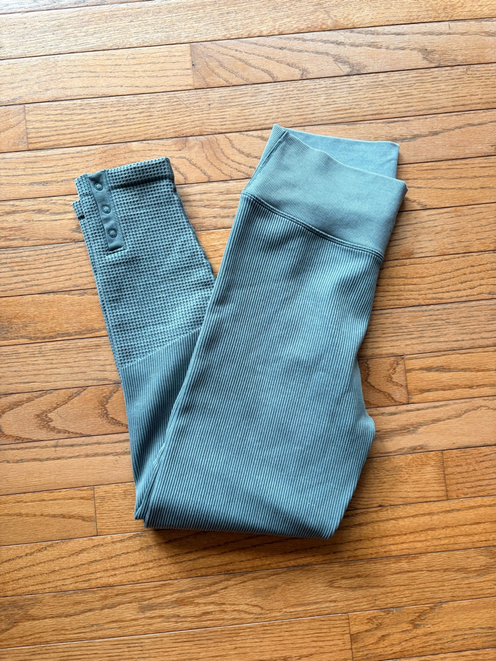 Women’s Ribbed Seamless Leggings - Teal Green